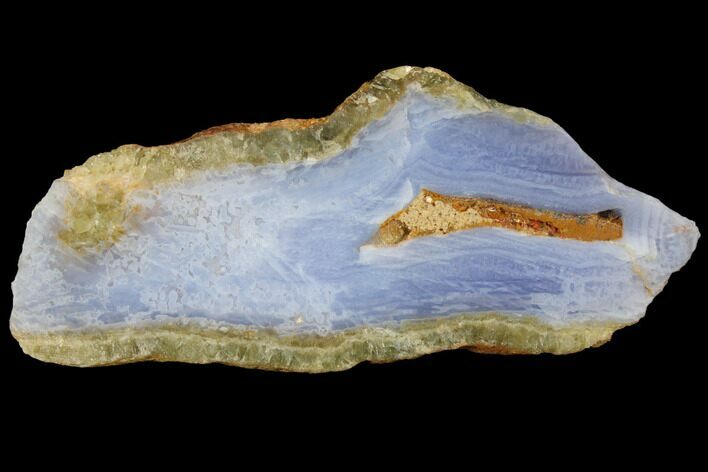 Polished Blue Lace Agate Slice - South Africa #128430